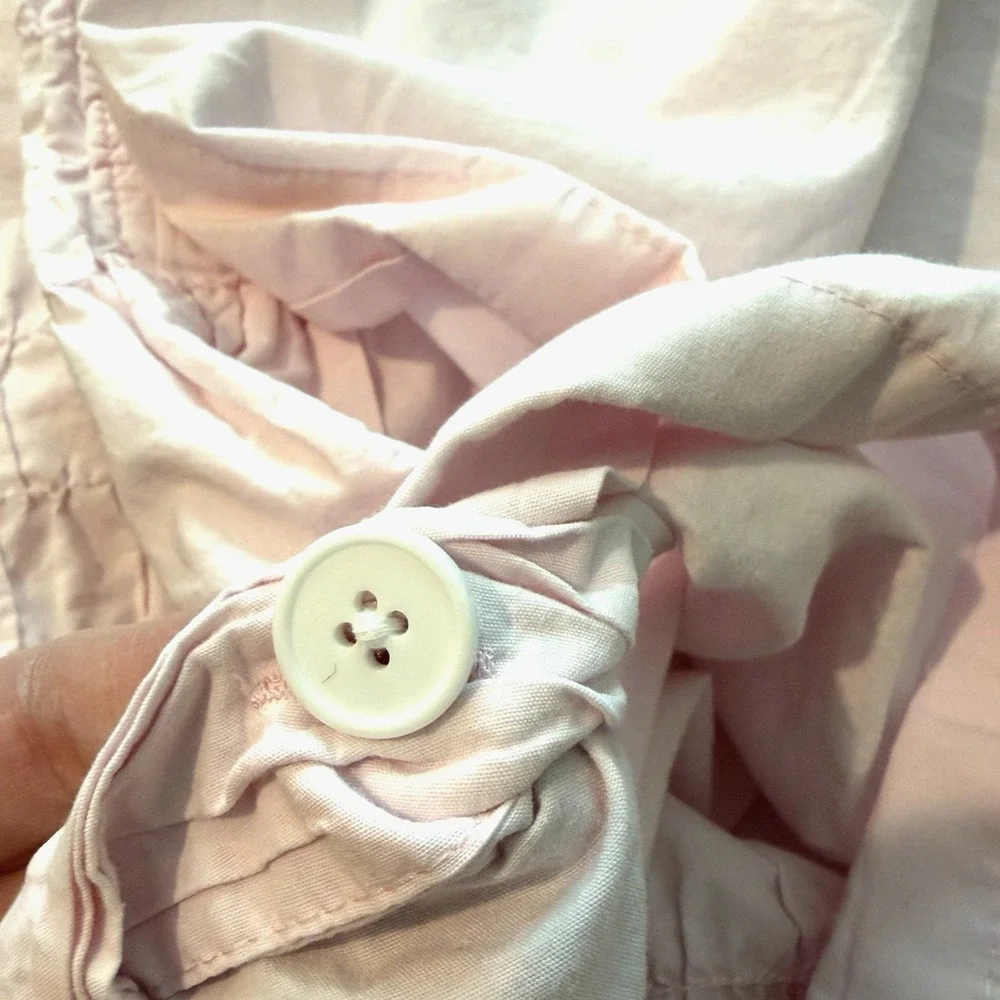 Simply Shabby Chic Twin‎ Duvet Cover Pink Cottagecore French Country Ruched